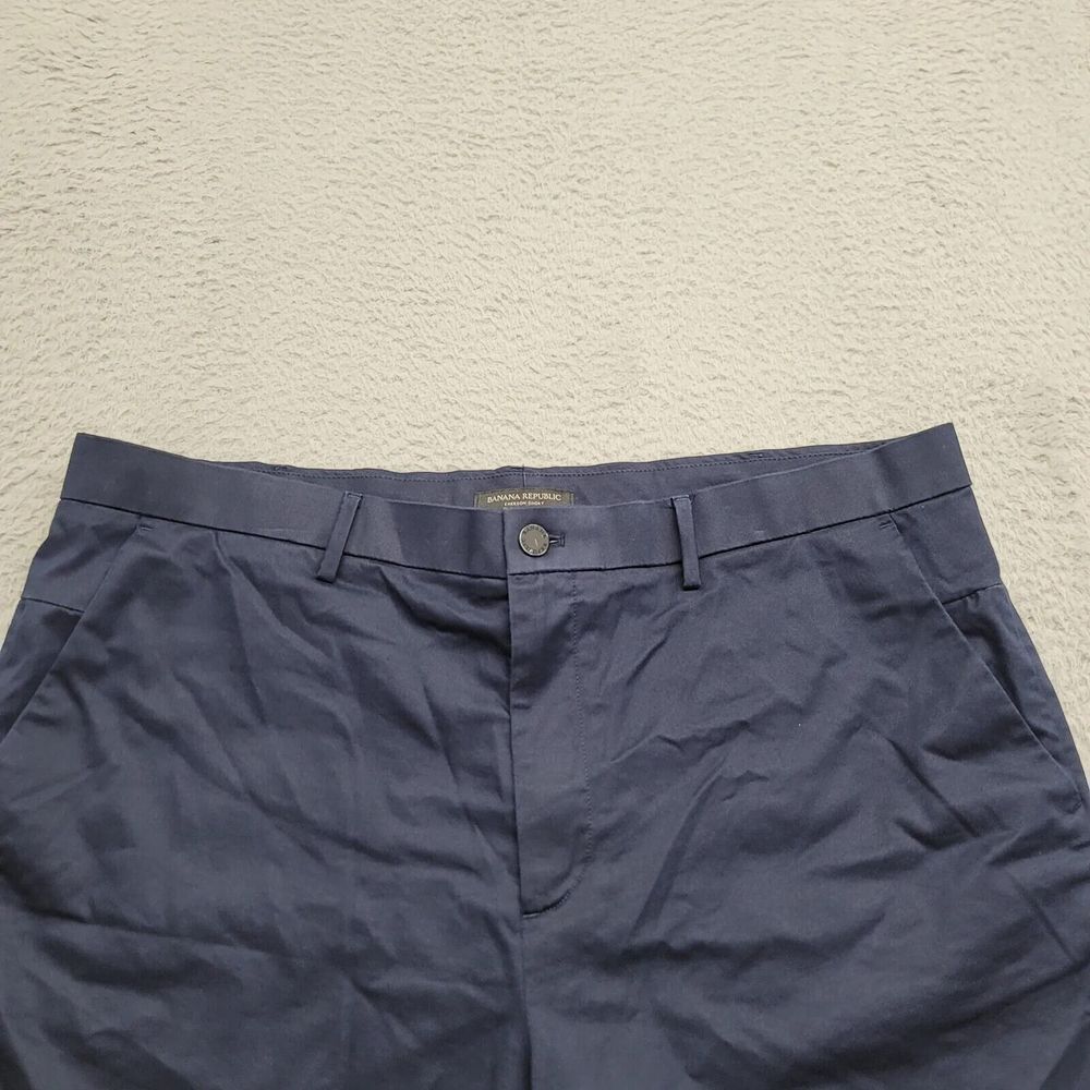 Banana Republic Shorts Mens 41 Blue‎ Emerson Short Flat Front Chino Preppy - Picture 2 of 10